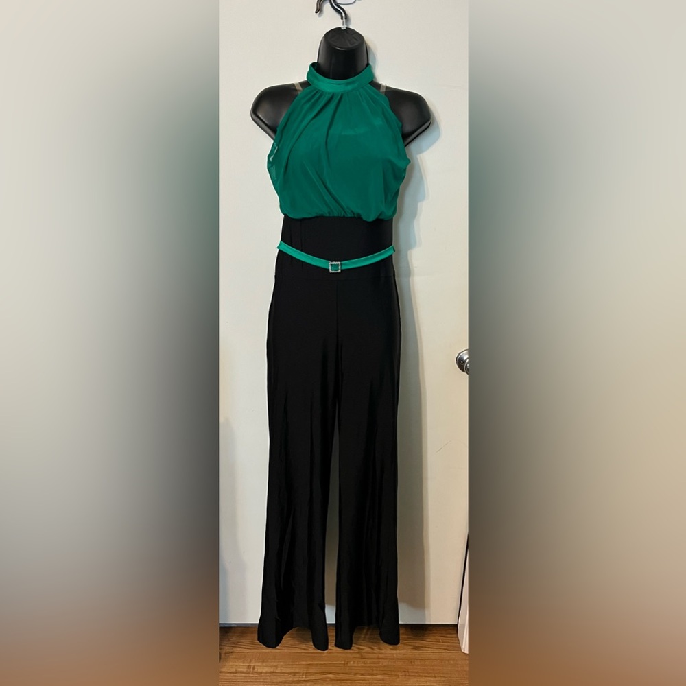 Revolution Green & Black Dance Jumpsuit Adult Medium